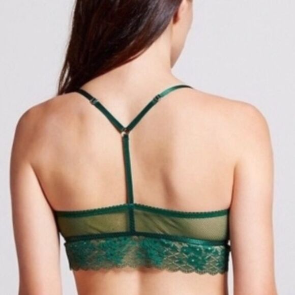 10/$25🦋 Gilligan & O'Malley Green Lace Y-Back Front Close Bralette - Size XS - Picture 2 of 16